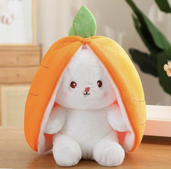 Игрушка мягкая плюшевая кролик зайчик морковка